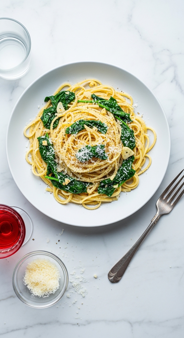 Spinach & Garlic Pasta