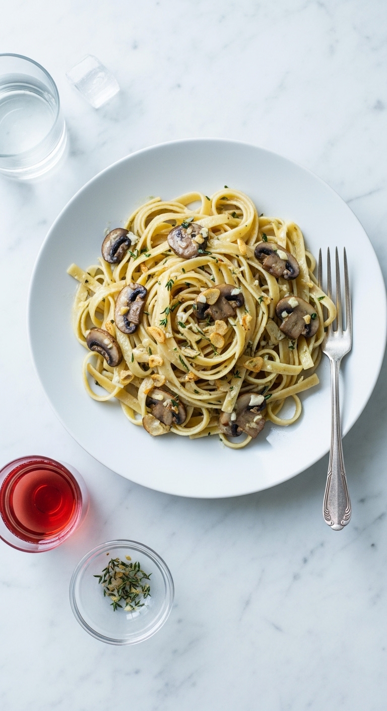 Mushroom & Garlic Pasta
