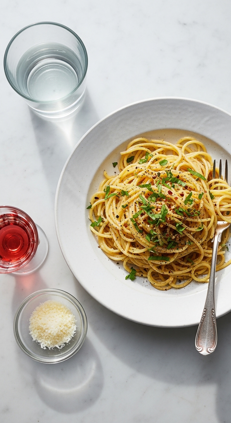 Spicy Garlic & Oil Pasta