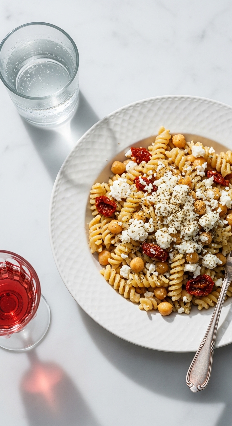 Mediterranean Chickpea Pasta