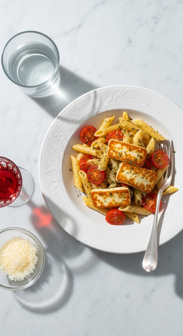 Tomato & Halloumi Pasta