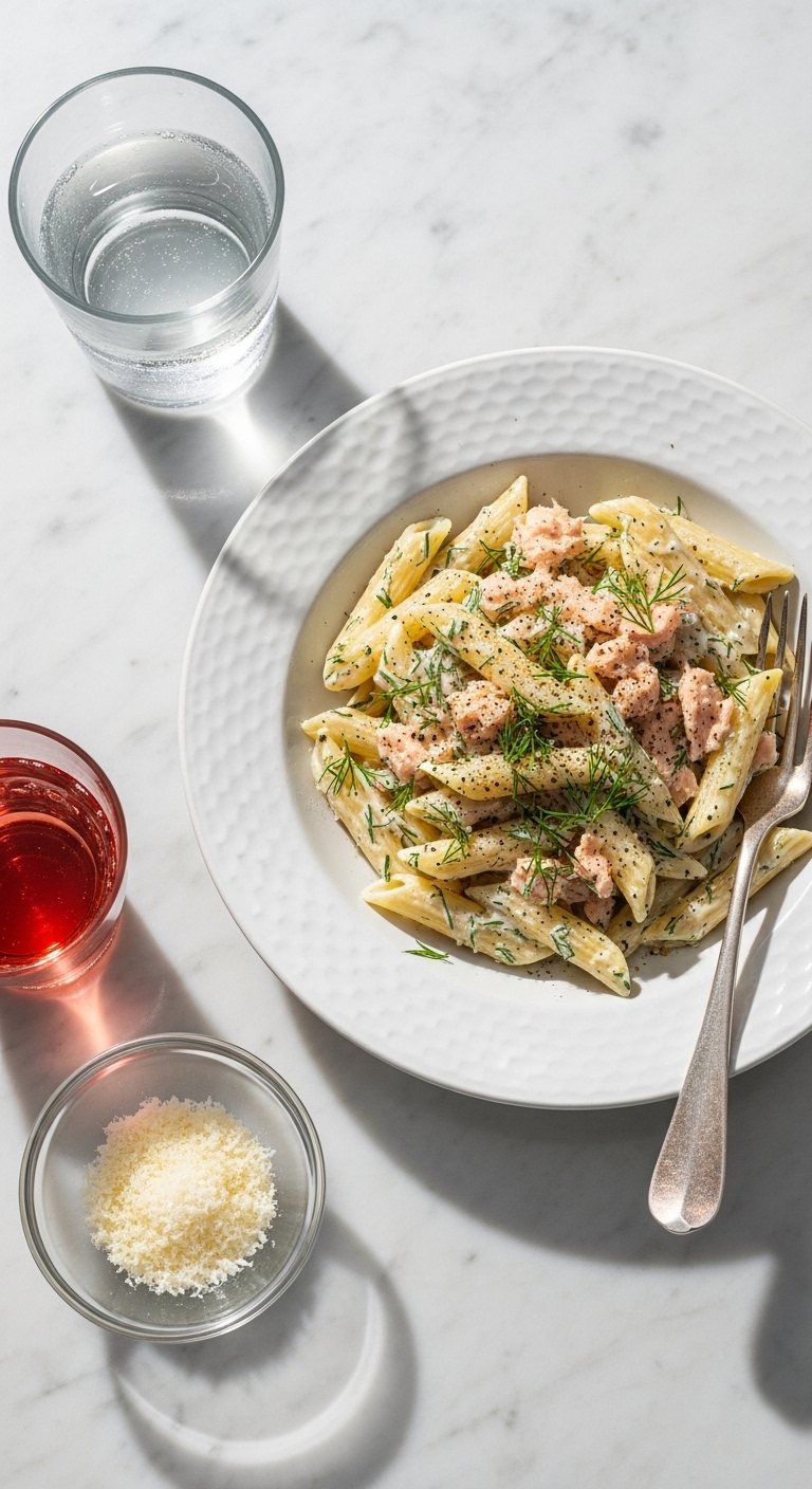 Canned Salmon & Dill Pasta